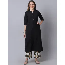 Pistaa Women Black Kurta with Palazzos-picture-32