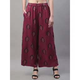 Pistaa Women Ethnic Motifs Printed Flared Palazzos-picture-31