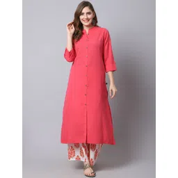 Pistaa Women Pink Ethnic Motifs Panelled Kurta with Palazzo-picture-39