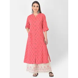 Pistaa Women Pink Printed Kurta with Palazzos-picture-18