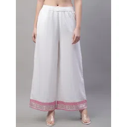 Pistaa Women Printed Cotton Flared Palazzos-picture-34