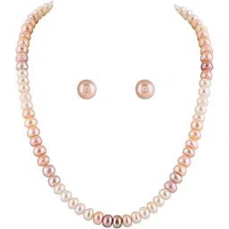 pitti jewels and pearls Natural Fresh Water Multi Colour Hyderabadi Pearl Necklace Chain With Certificate from Hyderabad for Women Girls-picture-20
