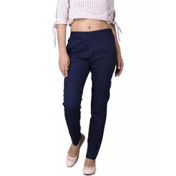 Pittra4ever Women Comfort Flat-Front Hook and Bar Mid-Rise Regular Fit Trousers-picture-34