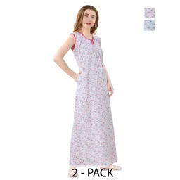 Piu Printed Maxi Nightdress-picture-29