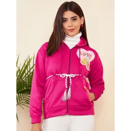 PIVL Women Floral Fleece Outdoor Embroidered Jacket-picture-38