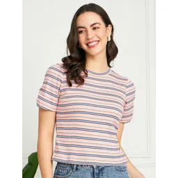 PIVL Women Striped Cotton Tshirts-picture-22