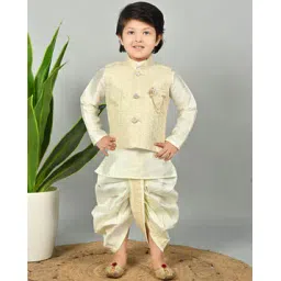 pixie n prince Boys Cotton Kurta Dhoti Set-picture-15