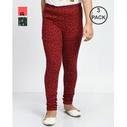 pixie n prince Girls Cotton Printed Ankle Length Leggings  -picture-14