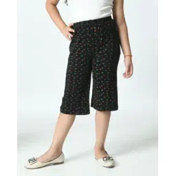 pixie n prince Girls Leaf Print Loose Capris-picture-38