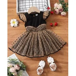 pixie n prince Girls Polka-Dot Print A-Line Dress-picture-31