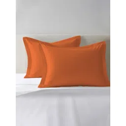 Pizuna Burnt Orange Cotton Pillow Covers - Set of 2-picture-26
