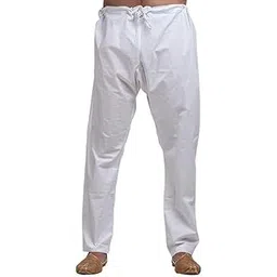 pk hub Men's Loose fit White Cotton Aligarhi Pyjama Bottom | White Cotton Plain/Saada Pyjama | Cotton Pajama for Men | Home Wear | Casual Wear-picture-13