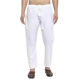 pk hub Men's Stylish Solid White Cotton Pyjama for Comfort & Lounge Wear-picture-15