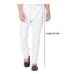 pk mart White Men's 100% Cotton Round Drawstring Pyjama | Medical Patient Care Pajama | Pyjama for Summer Wear image 2