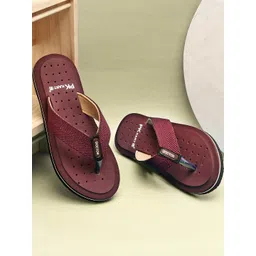 PKKART Men Red EVA Thong Flip-Flops-picture-33