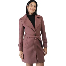 plagg Tweed Solid Coat For Women-picture-21