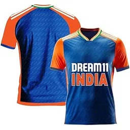 Plain New T20 World Cup India Cricket Jersey 2024-2025 for (Kids and Mens)-picture-17