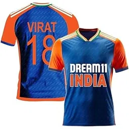 Plain New T20 World Cup India Cricket Jersey 2024-2025 for (Kids and Mens)-picture-19