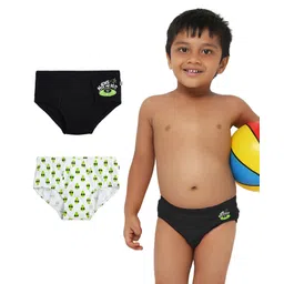Plan B Cotton Knit Pack Of 2 Aliens Printed Briefs - Black & White-picture-15