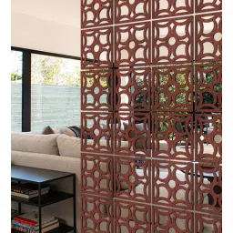 planet decor Static Kimiko (Set Of 10) Brown Colour Engineered Wood Hanging Room Divider-picture-32