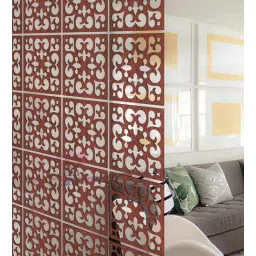 planet decor Static Svenska (Set Of 10) Brown Colour Engineered Wood Hanging Room Divider-picture-39