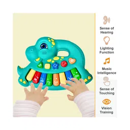 Planet of Toys Cartoon Dinosaur Baby Musical Learning Keyboard - Fun & Educational Musical Keyboard Toy for Toddlers - Colorful Lights & Sounds - Stimulates Creativity & Early Learning Skills - Teal-picture-24