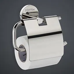 plantex Oreo 304 Grade SS Toilet Paper/Tissue Roll Holder for Bathroom/Kitchen (Chrome) Stainless Steel Toilet Paper Holder image 1