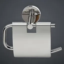 plantex Oreo 304 Grade SS Toilet Paper/Tissue Roll Holder for Bathroom/Kitchen (Chrome) Stainless Steel Toilet Paper Holder image 4