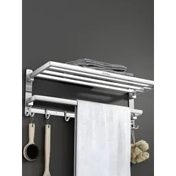 Plantex Silver-Toned Stainless Steel Metallic Towel Holder-picture-50