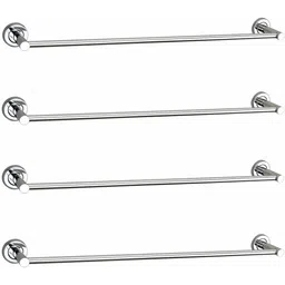 plantex Stainless Steel Heavy Towel Rod/Hanger/Bathroom Accessories (24 Inch-Pack of 4) Chrome Towel Holder-picture-33