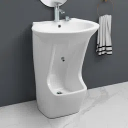 plantex Wudu Basin/Ceramic Designer Pedestal Wash Basin/Premium One Piece Basin /Free Standing Pedestal Basin for Bathroom - (APS-1048) Pedestal Basin-picture-31