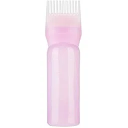 Plastic -Hair Dye Applicator Comb Bottle with Brush – Plastic Hair Oil & Hair Coloring Tool for Salon & Home Use 120 ml (multicolor)-picture-57
