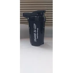 Plastic Shaker Bottle for Protein I GYM Protein Shaker Bottle I Shaker I BPA Free Plastic I Leak proof I 500 ML I BLACK I Flip Top Cap I Shake-N-Sip-picture-17