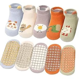 plastock Pairs Baby Socks Set, Antislip Socks for New Born Baby 1-3 Years, Non Slip Grip Ankle Socks with Non Skid Soles for Infants Socks for Toddler Girls Boys 12-36 Month Baby Shower Gifts.-picture-14