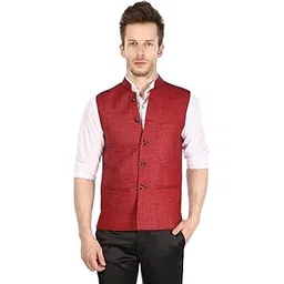 platinum studio Men's Waistcoat (NJ-797-MRN- Maroon_44)-picture-11