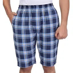 playbody Men’s Extra Plus Size Long Bermuda Shorts - Swiss Cotton Laffar Checkered Fabric, Stylish & Comfortable with Wider Waistband & Pockets.-picture-39
