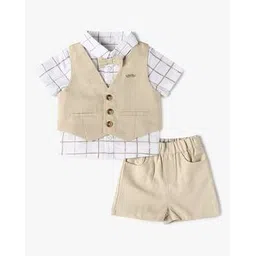 playday Boys Checked Shirt with Shorts & Waistcoat Set-picture-42