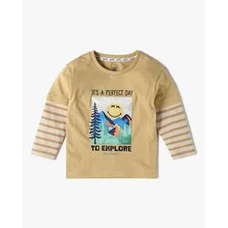 playday Boys Smiley Print Relaxed Fit Round-Neck T-Shirt-picture-52