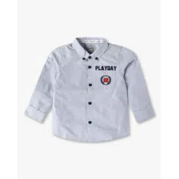 playday Boys Striped Relaxed Fit Shirt with Patch Pocket-picture-53