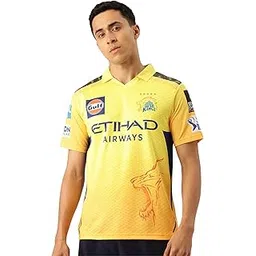 playR Men Chennai Super Kings Authentic Match Jersey IPL 2025 Adult Dhoni 7 Half Sleeve-image-28