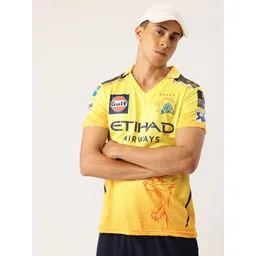 playR Unisex Printed Chennai Super Kings V-Neck T-shirt-picture-11