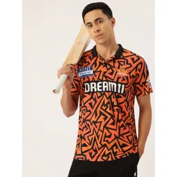 playR Unisex Printed Polo Collar Sunrisers Hyderabad Jersey T-shirt-picture-26