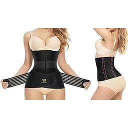 PLETHEON Post Pregnancy Belt For Belly, Waist & Pelvis Slimming belt For After Delivery C-Section Abdomen belt Postpartum Stomach Wrap Abdominal belt (Free size) (Black)-picture-26