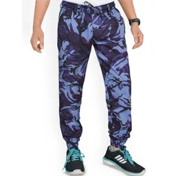Plounge Men Printed Mid-Rise Cotton Cargo Joggers-picture-28