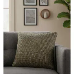 Dark Pewter & Dull Gold Color 100% Cotton Moss Knit 18X18 Inches Knitted Cushion Cover-image-26