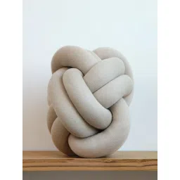 PLUCHI Nodo Cotton Knitted Pale Whisper Color 12 X 12 Inches Knot Decorative Cushion Cover-picture-20