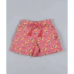 Plum Tree All Over Floral Printed Shorts - Orange-picture-12