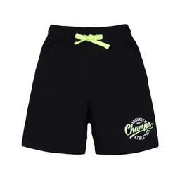 Plum Tree Boys Champion Print Shorts- Black-picture-12
