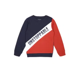 PLUM TREE Boys Colourblocked Cotton Pullover Sweatshirt-picture-58