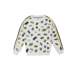 PLUM TREE Boys Conversational Printed Pure Cotton Sweatshirt-picture-14